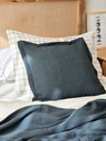 FUNDA DE ALMOHADON WAFFLE 50X50 - GRIS GRAFITO