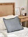 FUNDA DE ALMOHADON WAFFLE 60X60 - GRIS ELEFANTE