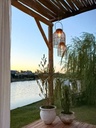 Fanal solar rattan Praga Natural Large