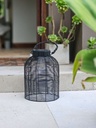 Fanal solar rattan Praga Negro Small