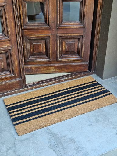 Felpudo rayado coco 50x100