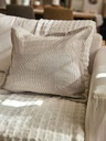Funda de almohadon tussor rayado gris 50x70 cm