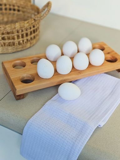 HUEVERA DE MADERA 6 HUEVOS