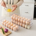 HUEVERA PARA 14 HUEVOS CON TAPA RAYADA ACRILICO