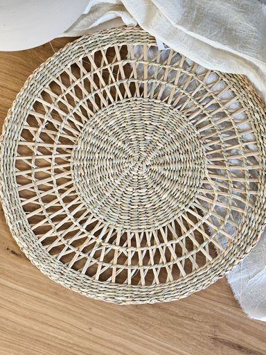 INDIVIDUAL SEAGRASS NATURAL BORDE CALADO 35CM
