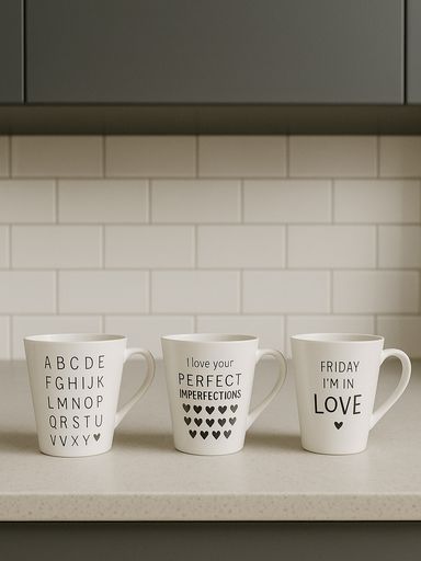 JARRO MUG DE PORCELANA LOVE Abecedario