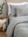 JUEGO DE SABANAS OXFORD PLATINUM KING Gris Perla