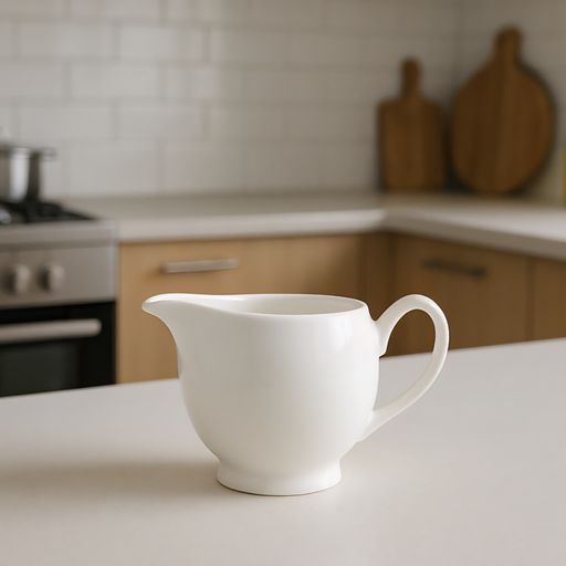 LECHERA DE PORCELANA BLANCA