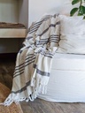 MANTA BUCLE NATURAL COMBINADA 125X150 CM