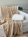 MANTA POLAR LISA RIBETEADA BEIGE