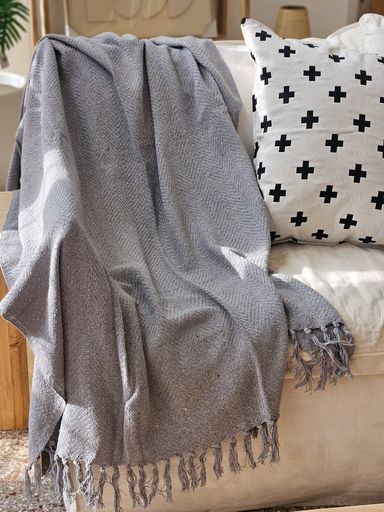 MANTA THROW GRIS 125X15
