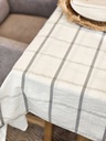 MANTEL CUADROS GRIS Y GRIS 300X150