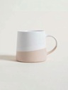 MUG CONICO HUESO Y BEIGE 513 ML