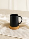 MUG CONICO NEGRO BASE CORCHO