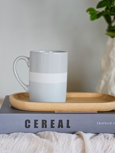 MUG DE PORCELANA HARARE GRIS 350 ML