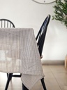 Mantel tussor rayado gris 300x150 cm