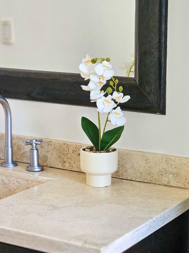 Orquidea Blanca con Maceta 39 cm