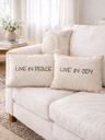 PACK X2 ALMOHADONES LIVE IN PEACE - LIVE IN JOY ARENA