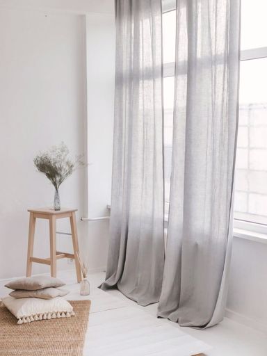 PACK X2 CORTINA GASA GRIS PERLA 210X140