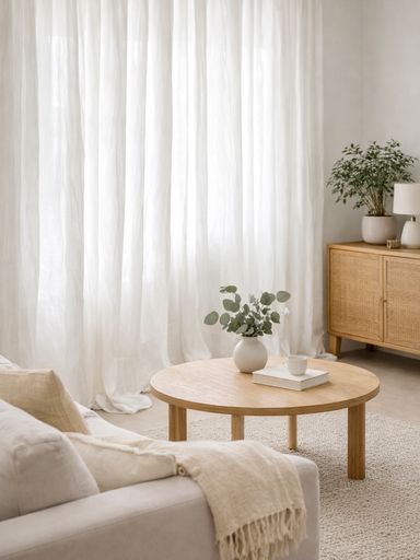 PACK X2 CORTINAS TUSSOR OFF WHITE 210X140