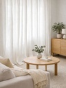 PACK X2 CORTINAS TUSSOR OFF WHITE 210X140