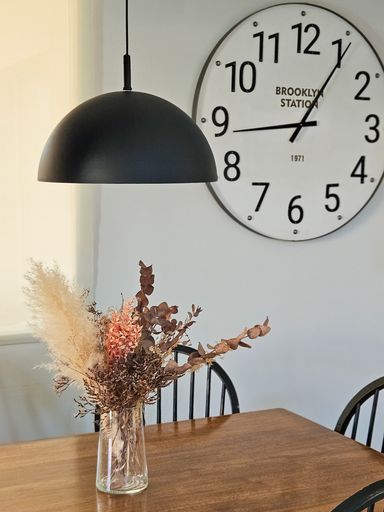 PANTALLA COLGANTE 40 CM NEGRO MATE