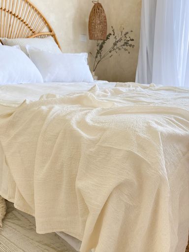 PIE DE CAMA GASA - NATURAL 2.70