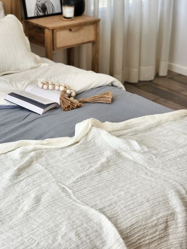 PIE DE CAMA GASA - OFF WHITE 2.70