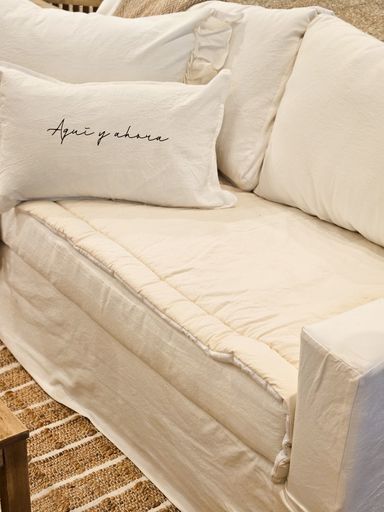 PILLOW TUSOR Blanco/gris elefante