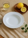 PLATO HONDO STONEWARE MONACO BLANCO X6 PIEZAS