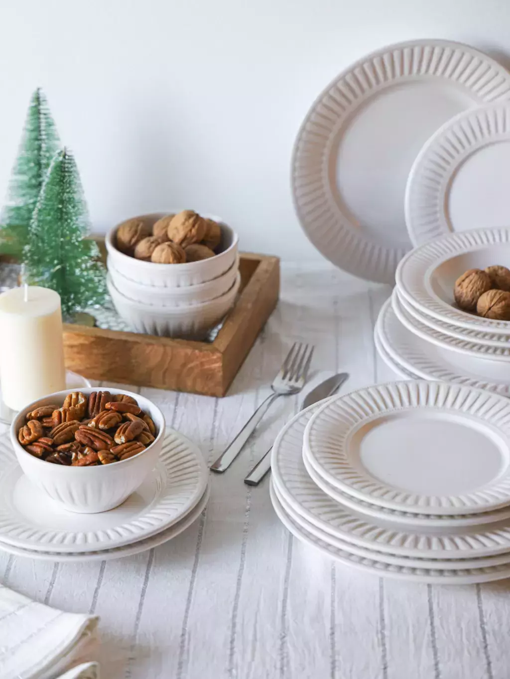 PLATO PLAYO STONEWARE DAISY BLANCO X6 PIEZAS