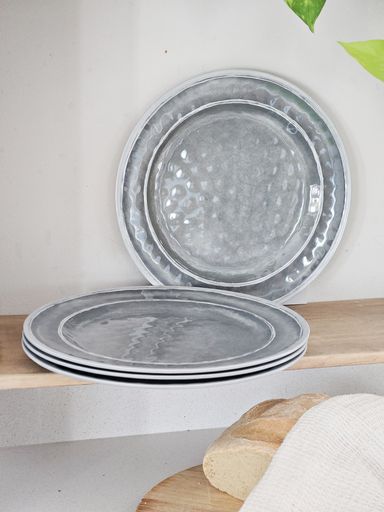 PLATO POSTRE RUSTIC MELAMINA 21,5CM PACK X4