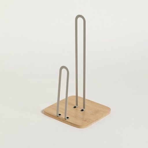 PORTA ROLLO GRIS BASE BAMBOO
