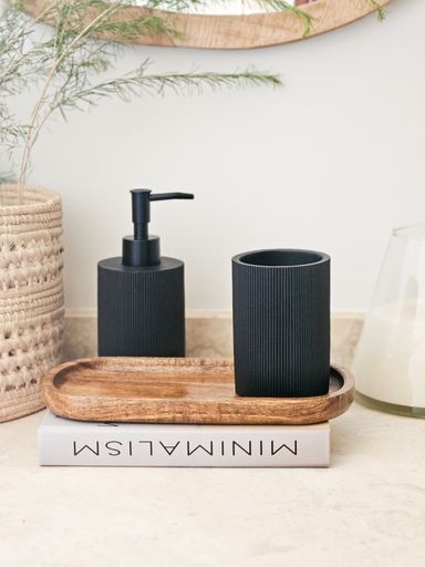 [AAE428] PORTACEPILLO MAREA RESINA 10CM NEGRO