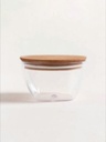 RECIPIENTE CONICO ACRILICO TAPA DE MADERA 300 ML