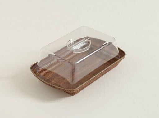RECIPIENTE RECTANGULAR TAPA ACRILICO NOIX 29X19 CM