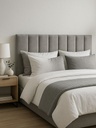 RESPALDO DE CAMA CANELON GRIS CLARO 140