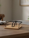 SERVILLETERO CAROL NEGRO BASE BAMBOO