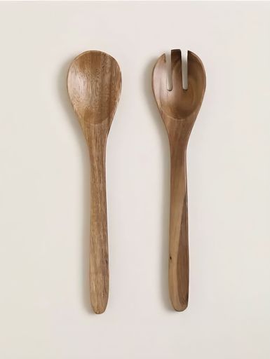 SET CUCHARA Y TENEDOR ACACIA 30CM