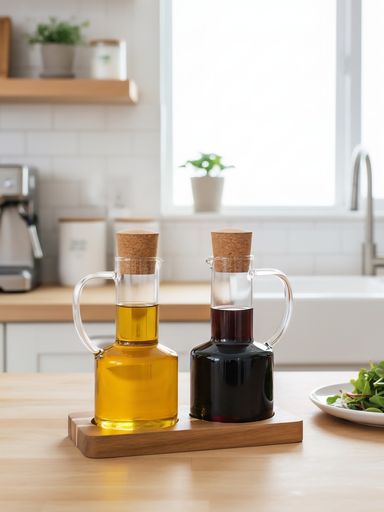 SET DE ACEITERA Y VINAGRERA CON ASA 200 ML