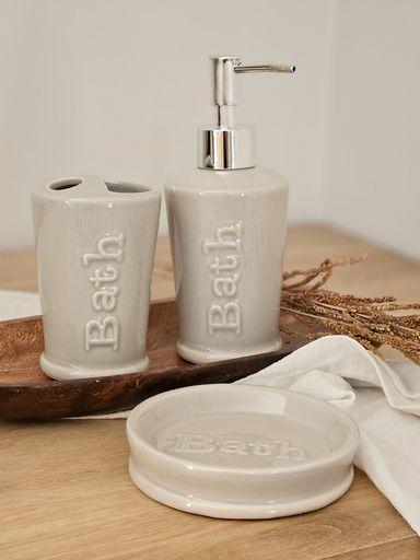 SET DE BAÑO X3 PIEZAS CERAMICA BEIGE