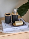 SET X3 DE BAÑO NEGRO BAMBOO