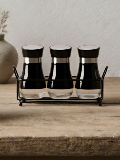 SET X3 ESPECIEROS NEGROS EN RACK