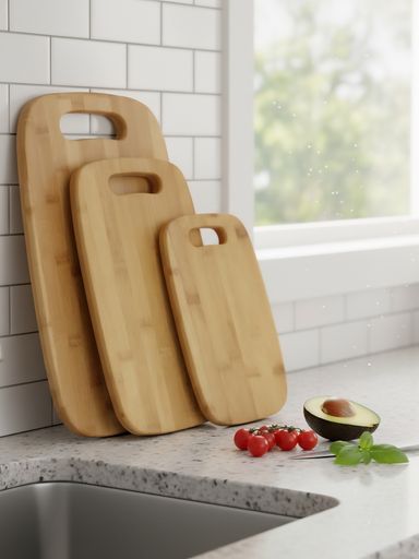 SET X3 TABLAS DE PICAR RECTANGULARES BAMBOO