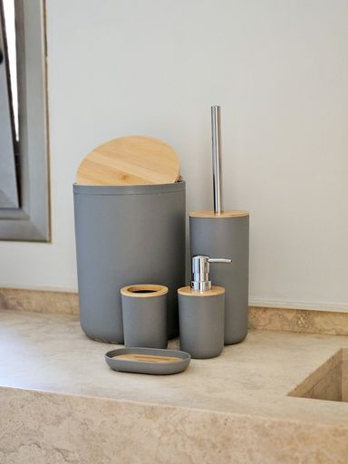 SET X5 PIEZAS DE BAÑO GRIS