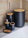 [AAE253] SET X5 PIEZAS DE BAÑO NEGRO
