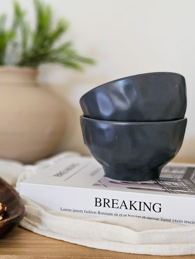 SET X6 BOWL 15 CM ORGANIC GRIS