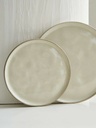SET X6 PLATO DE POSTRE LINEA ORGANICA PLAIN RUSTICA