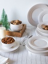 SET X6 PLATO HONDO DAISY 22 CM BLANCO
