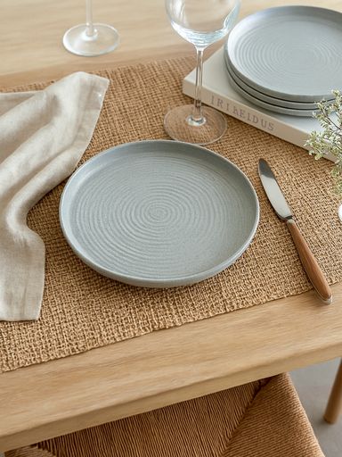 SET X6 PLATO POSTRE FUSHION GREY